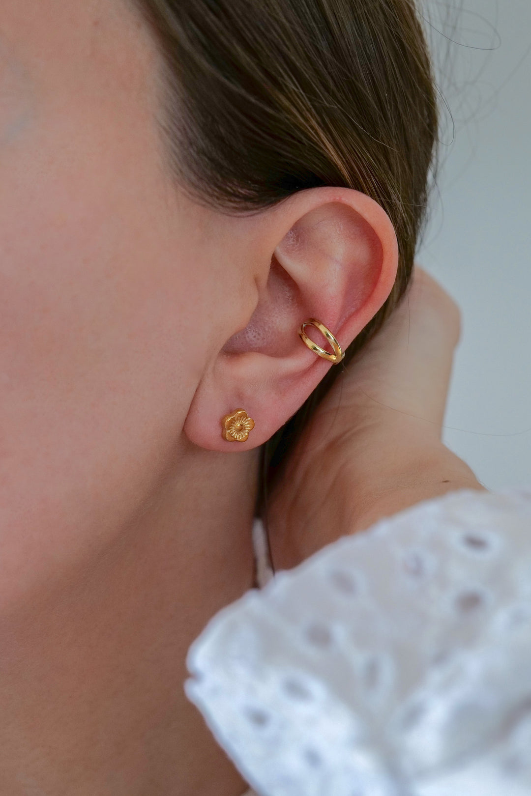 Boucles D'oreilles Pendantes Dorées – Chaînes 6,5 Cm – Acier Inoxydable – Dormeuses